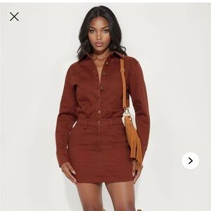 Brown Mini dress